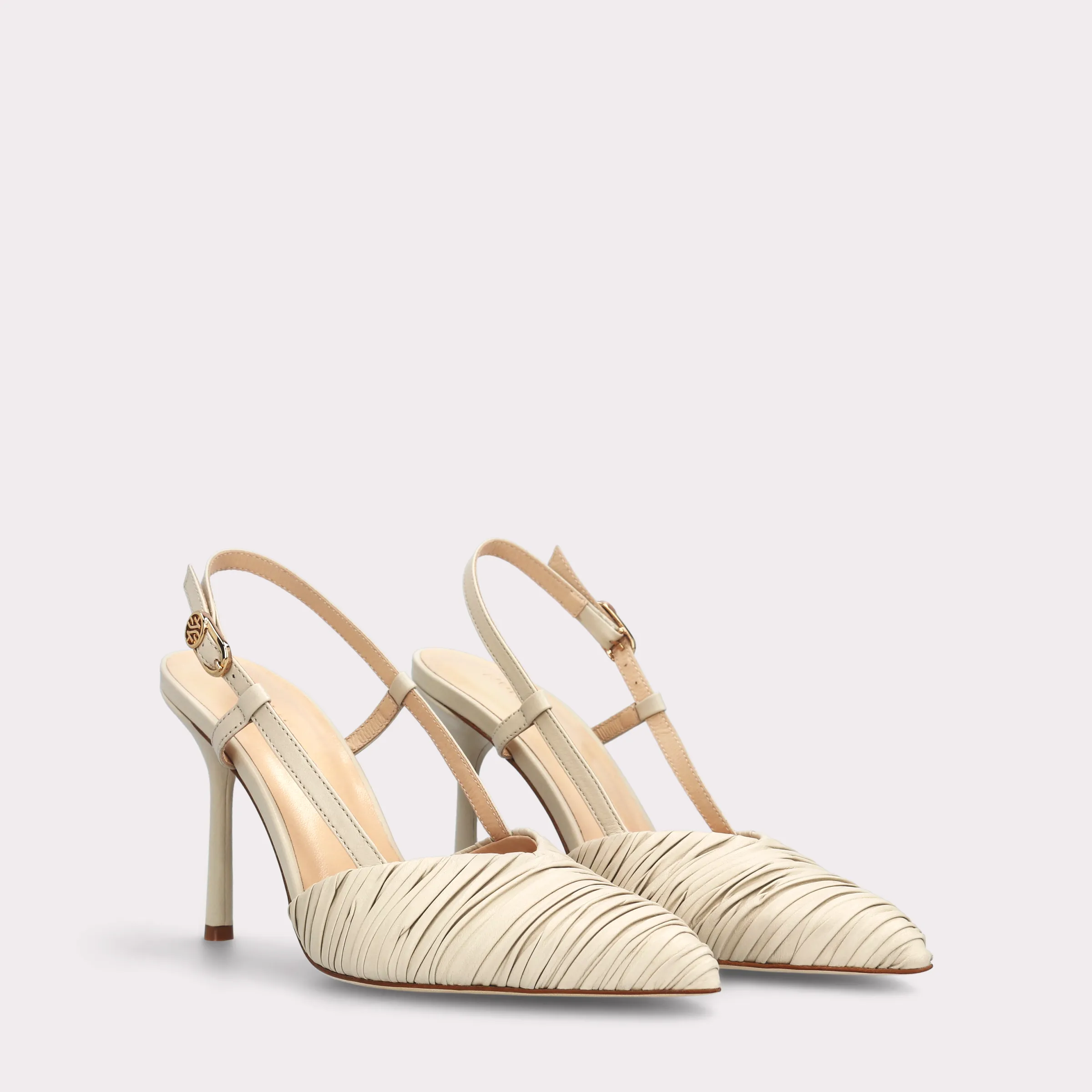 ABA 19 IVORY LEATHER SANDALS