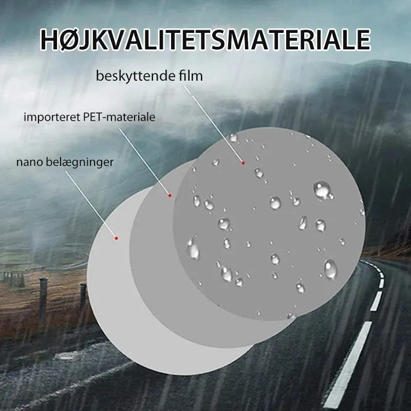 Anti-dug/regn film til hjelmvisiret