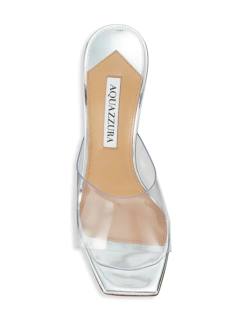 AQUAZZURA MIRROR PLEXI MULE SANDALS
