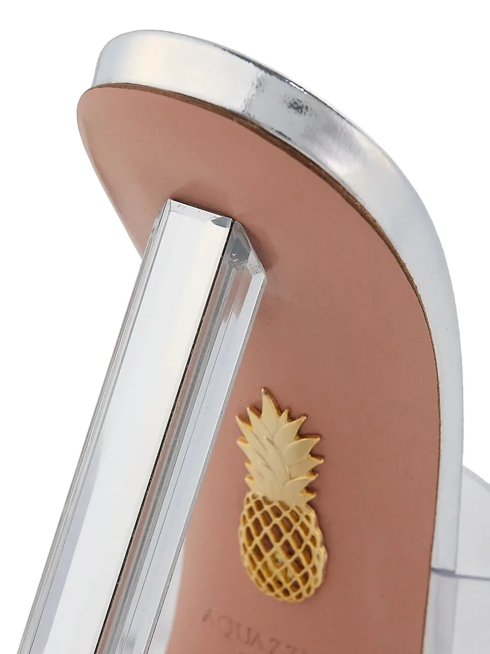 AQUAZZURA MIRROR PLEXI MULE SANDALS