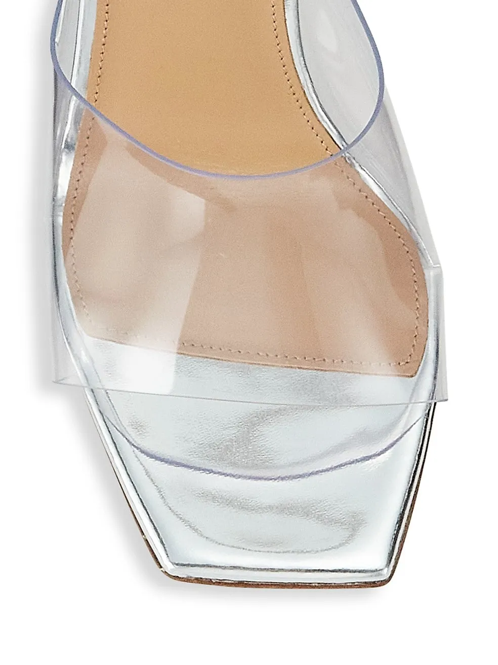 AQUAZZURA MIRROR PLEXI MULE SANDALS