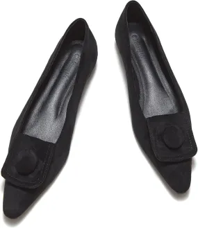 Ballet Flats for Women;Pointed Toe Leather Flats Shoes;Slip on Dressy Office Party Shoes.
