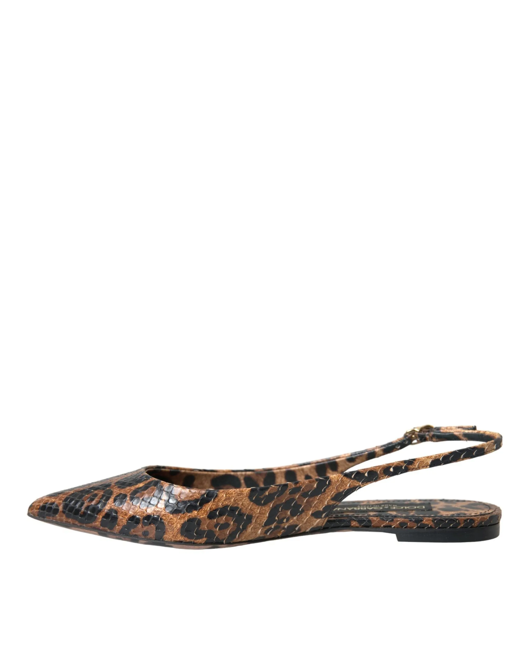 Dolce & Gabbana Leopard-Print Slingback Flats