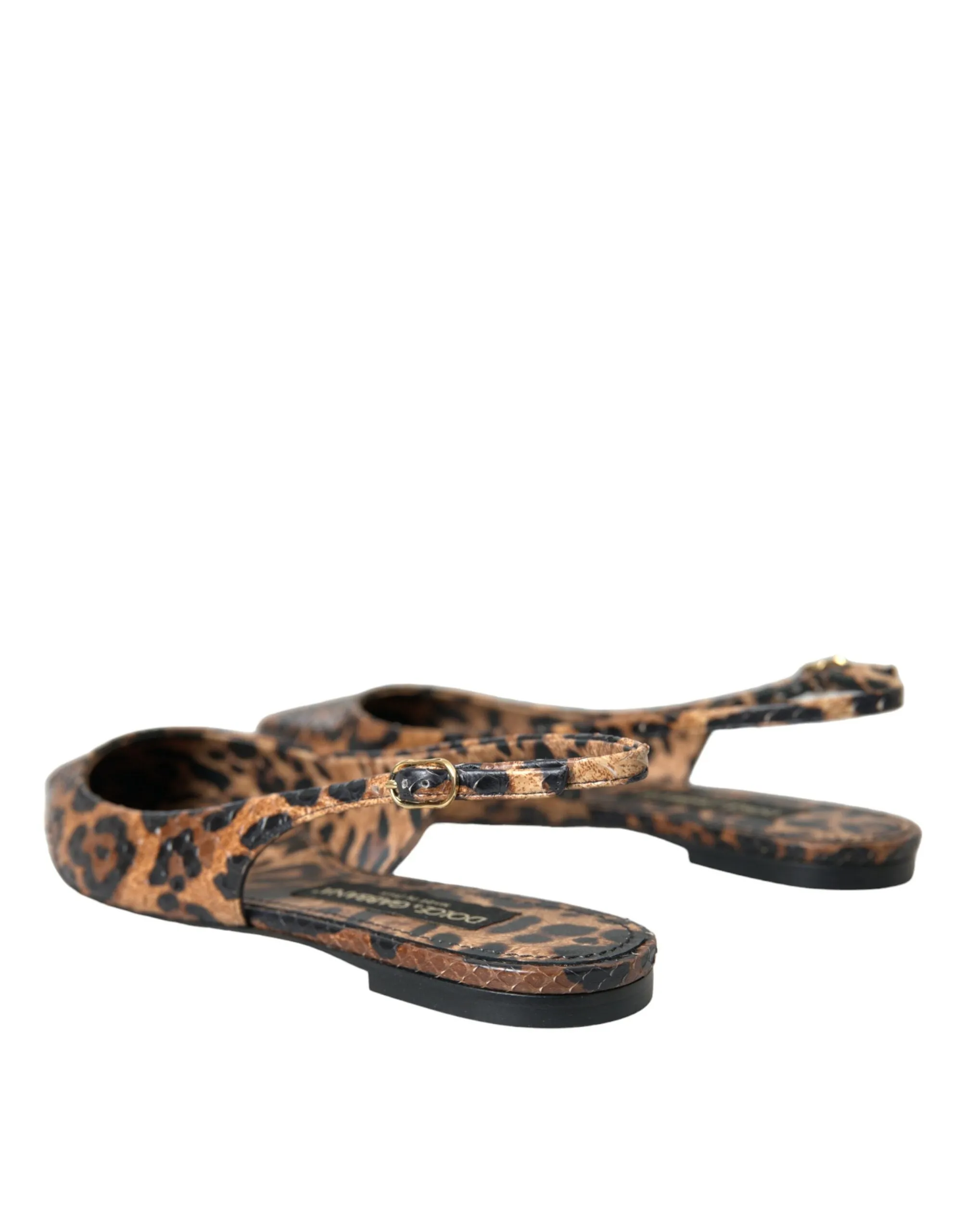 Dolce & Gabbana Leopard-Print Slingback Flats