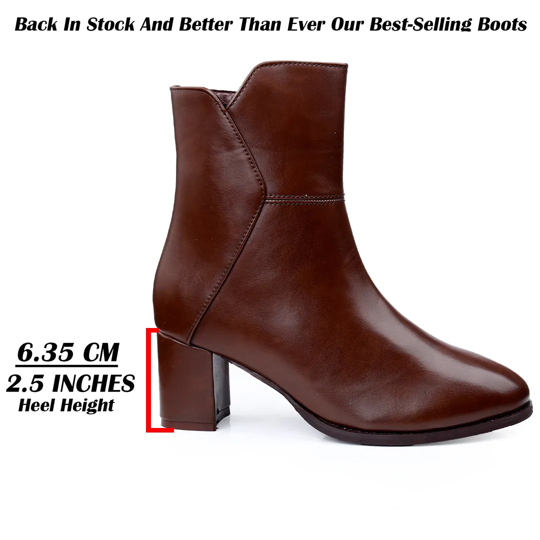 Elegant Vegan Ankle Zipper Boots for Women