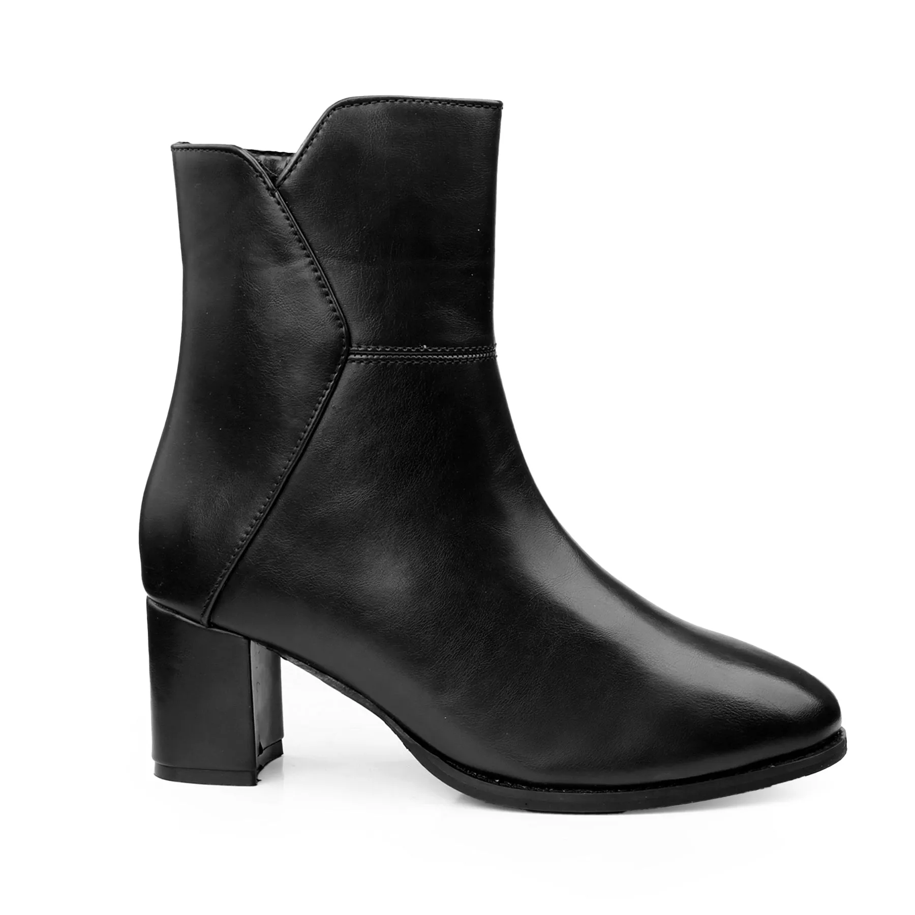 Elegant Vegan Ankle Zipper Boots for Women