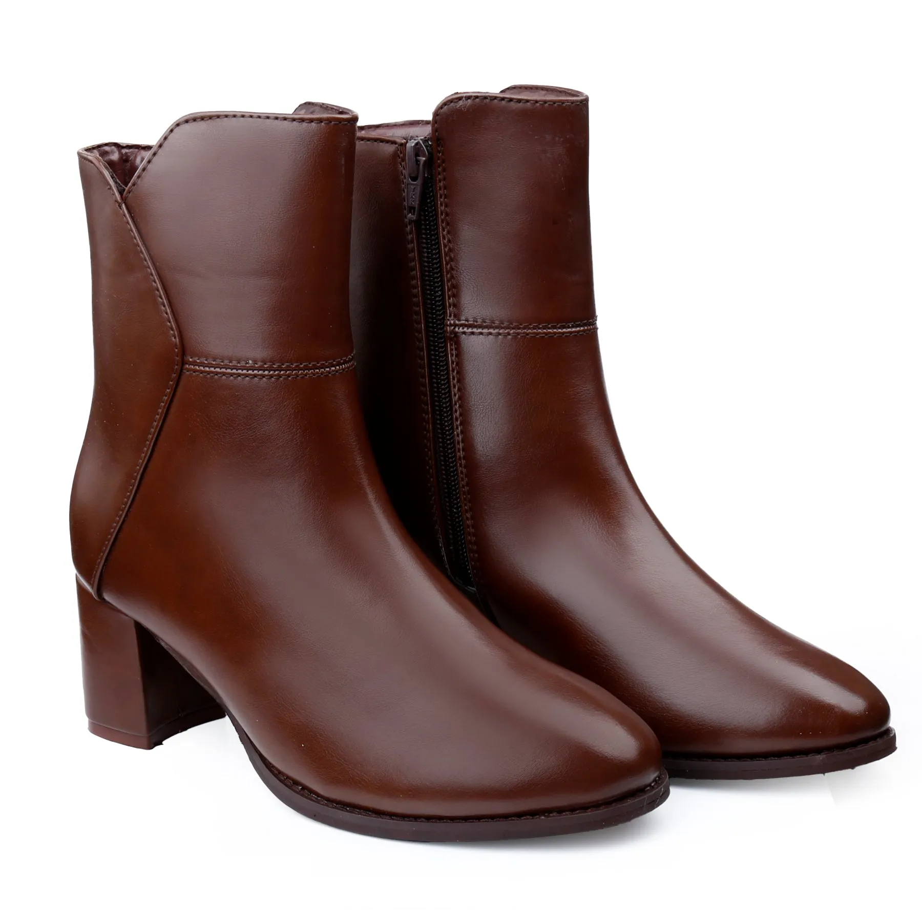 Elegant Vegan Ankle Zipper Boots for Women