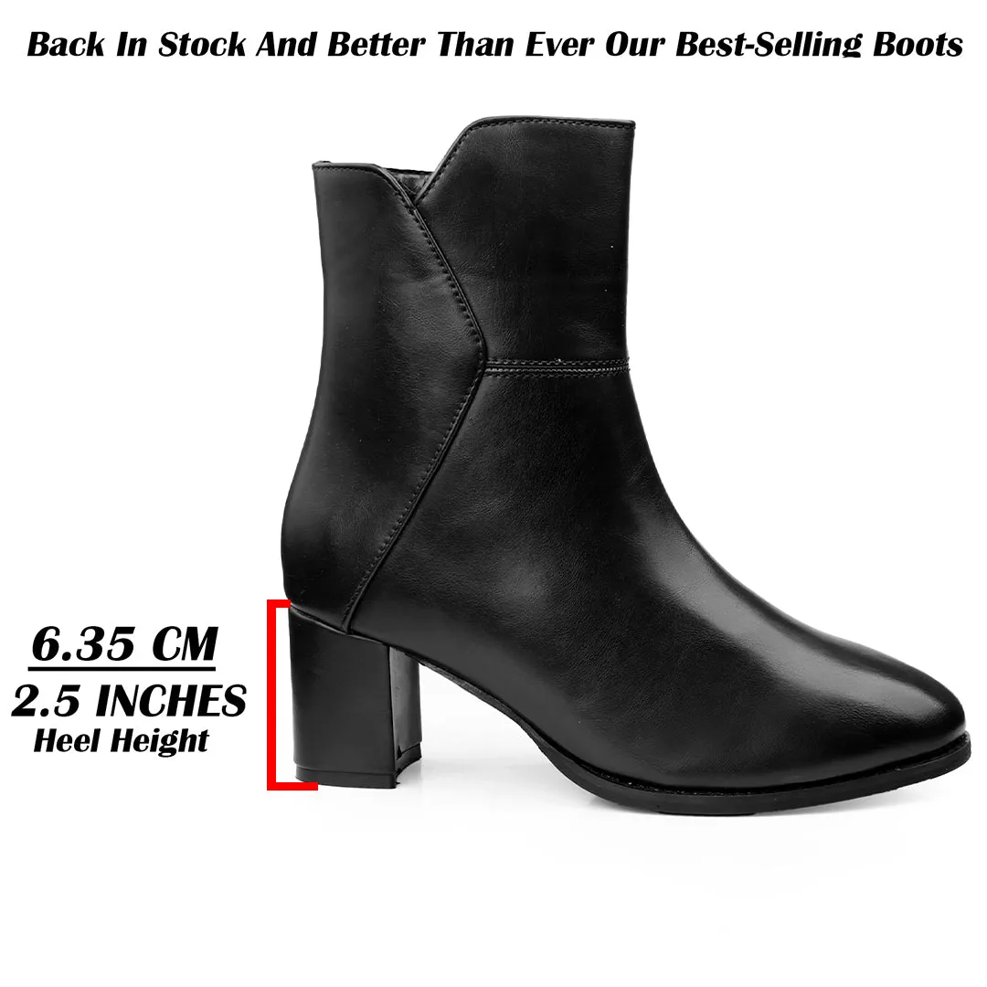 Elegant Vegan Ankle Zipper Boots for Women