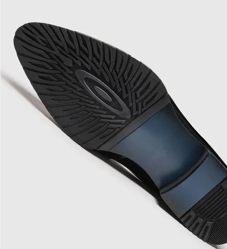 Genuine Leather Pointed Toe Men's Mules