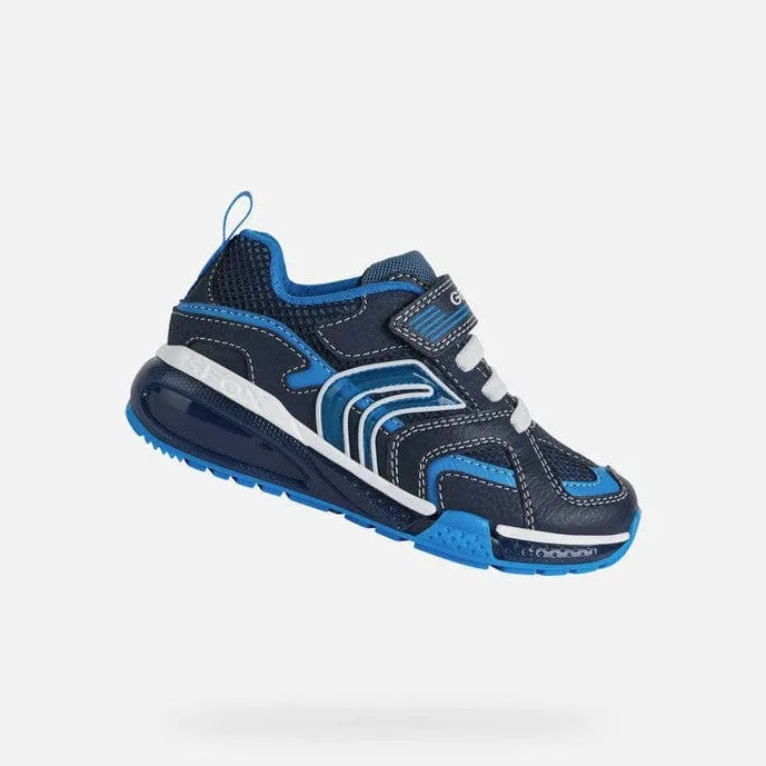 Geox  Bayonyc Boys Navy/Sky Light Up Shoes