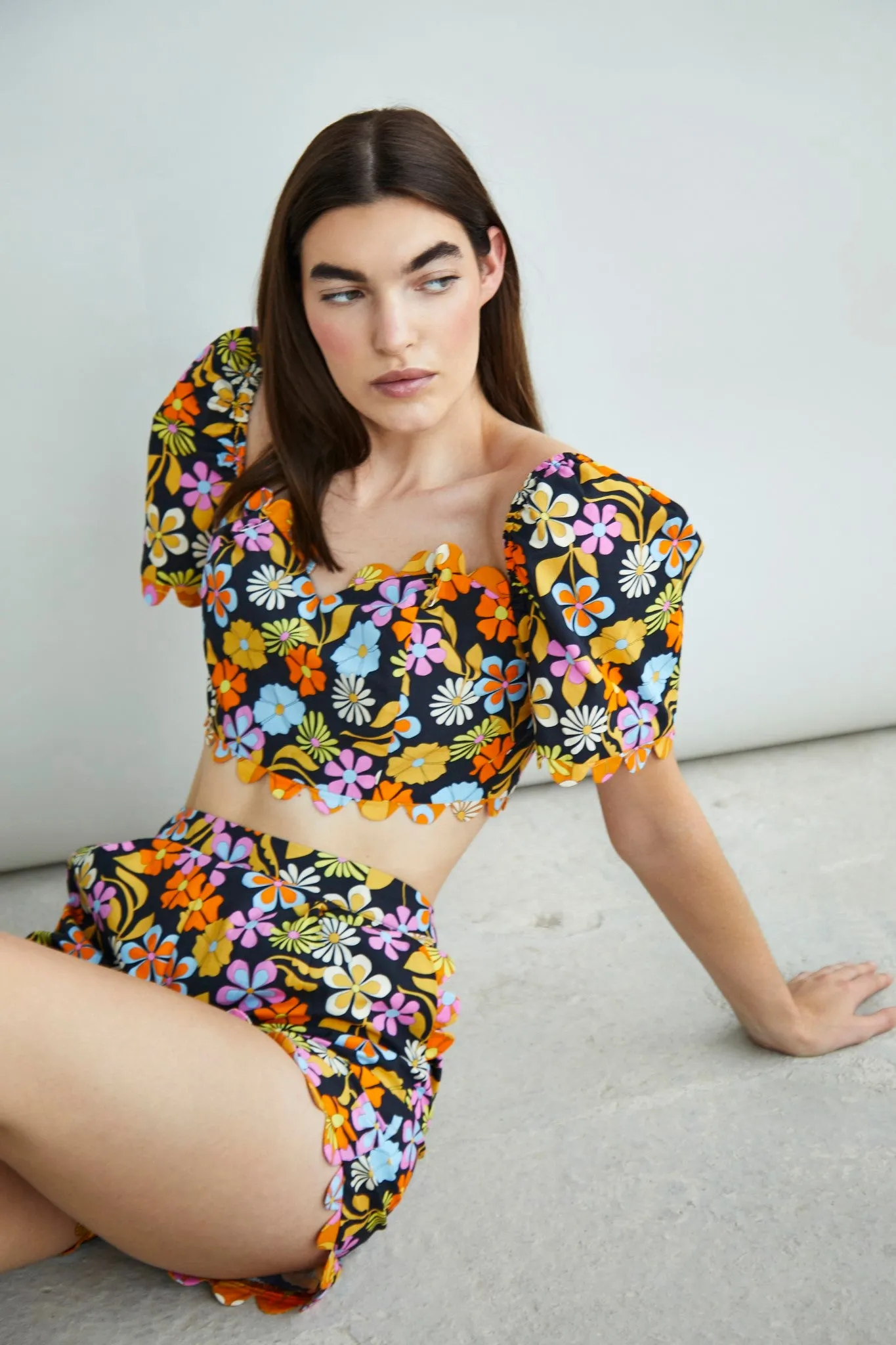 Glamorous Collection Scallop Edge Shorts