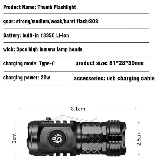 🔥Heißer Verkauf - 49% Rabatt🔦Dreiaugiges Monster Mini Taschenlampe Super Power Taschenlampe