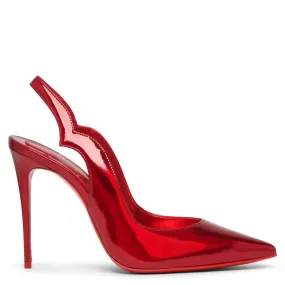 Hot Chick sling 100 red patent pumps