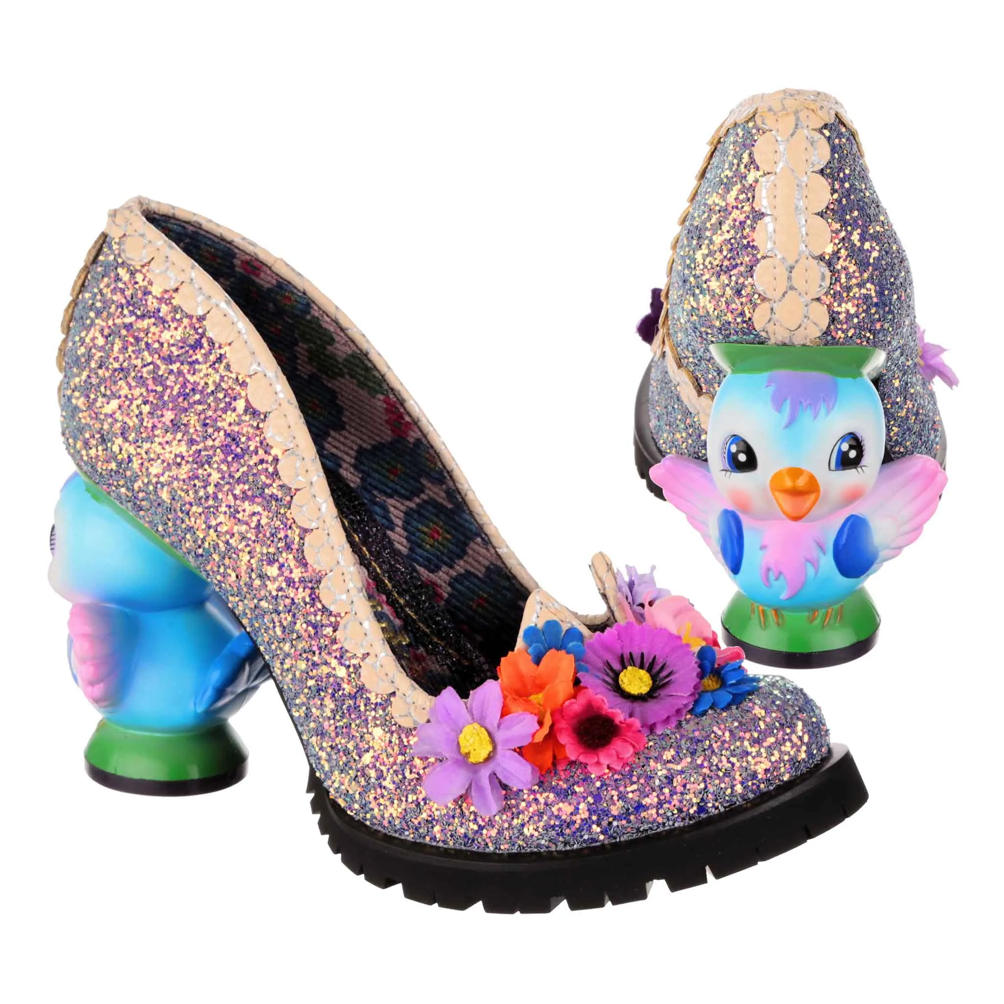 Irregular Choice Womens Flock Together High Heels - Purple