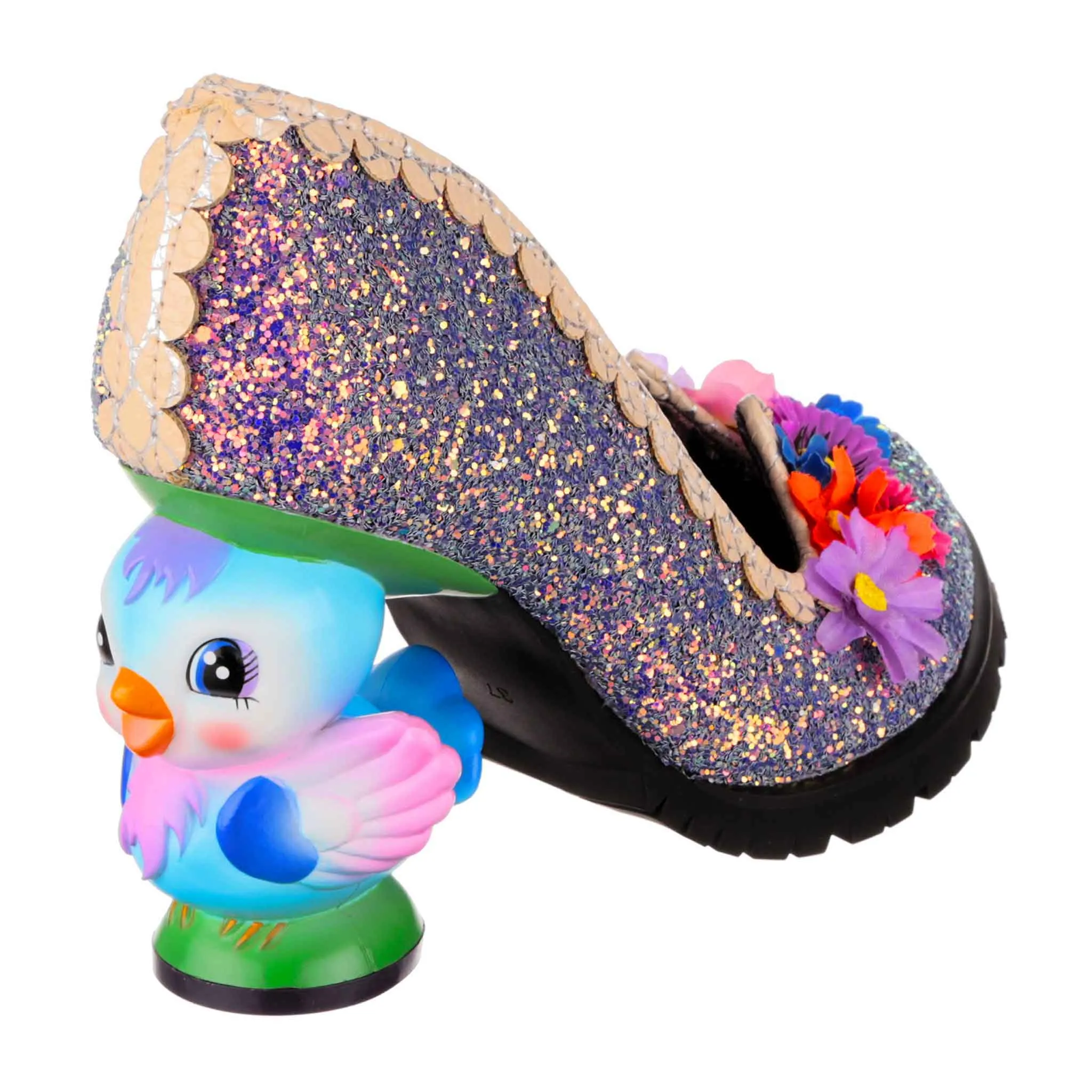 Irregular Choice Womens Flock Together High Heels - Purple