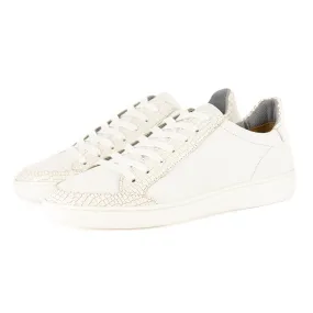 Isahluko : Ladies Leather Sneaker in White Cayak & White Coco Lux