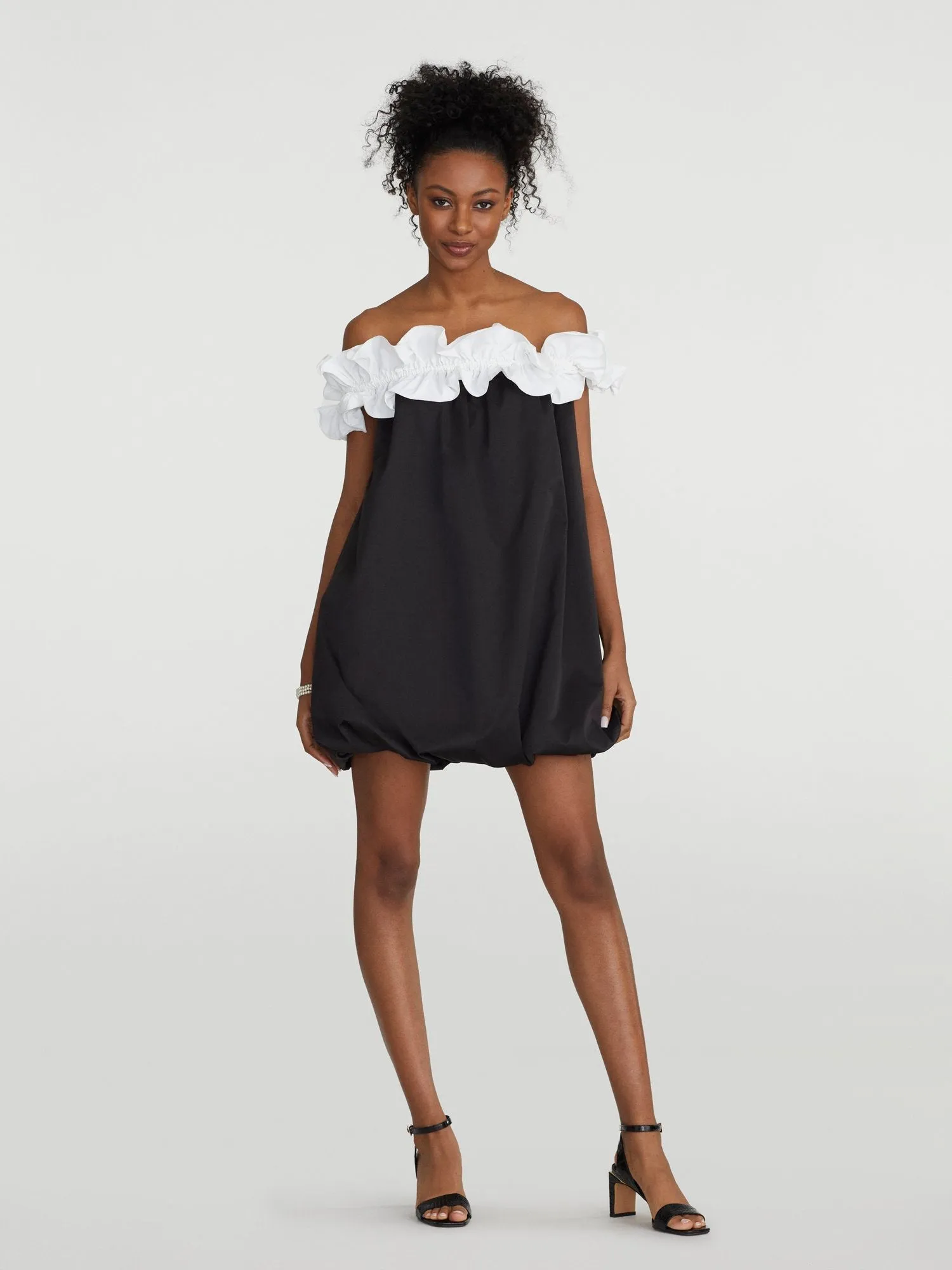 Jahzara Off-The-Shoulder Bubble Dress