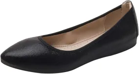 JOEupin Women's Pointed Toe Dress Flats Comfort Slip On Foldable Ballet Flat Shoes Soft with Bowknot