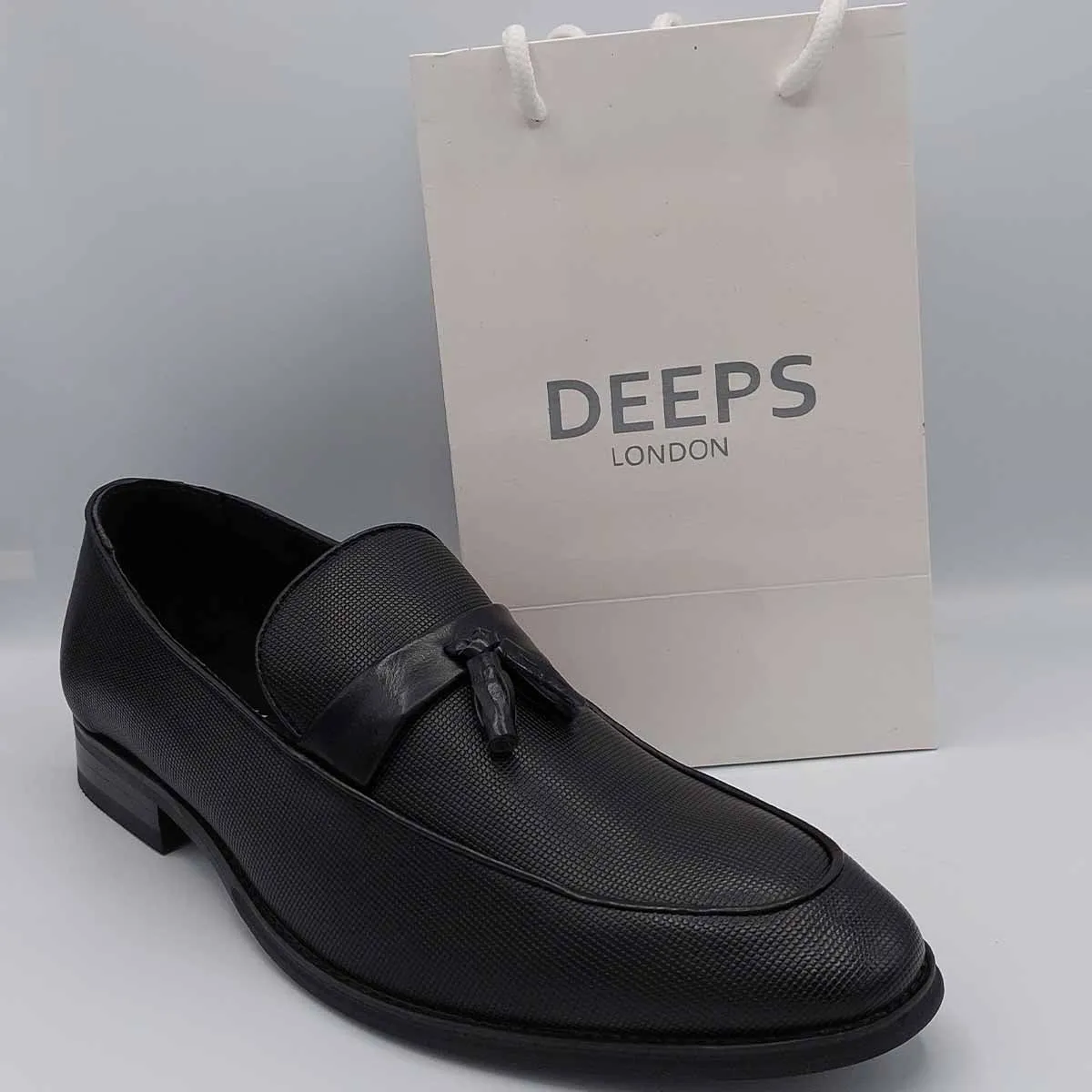 JORDON MENS VINTAGE MOCCASIN LOAFERS WITH TASSELS