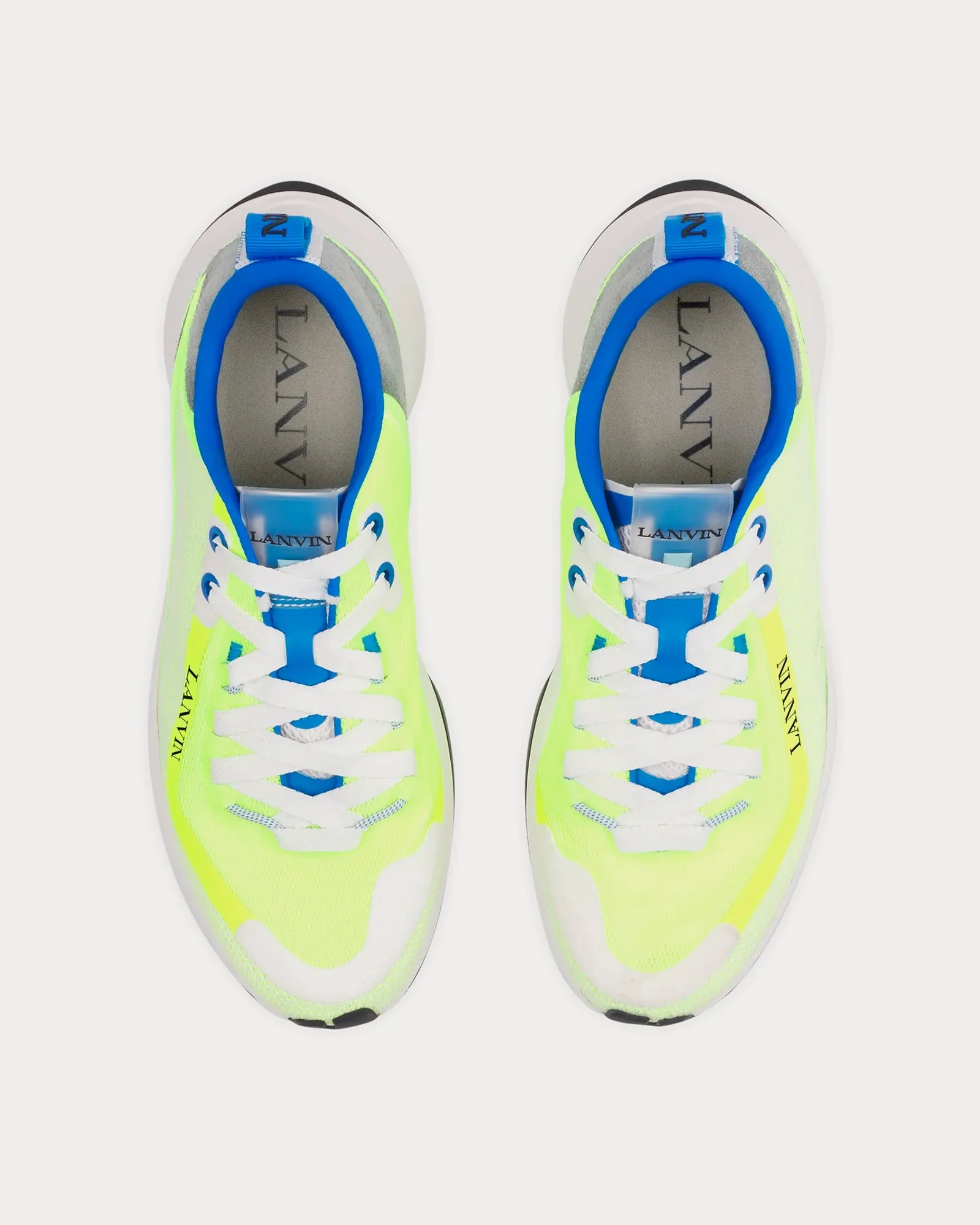L-I Mesh Optic White / Green Low Top Sneakers