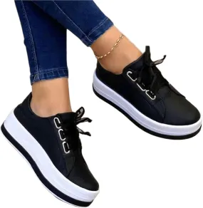 Ladmiple Shoes For Women Sneakers Slip Ons Walking Shoes Casual Lace Up Dressy Summer Fashion Cute Platform Flats Loafer