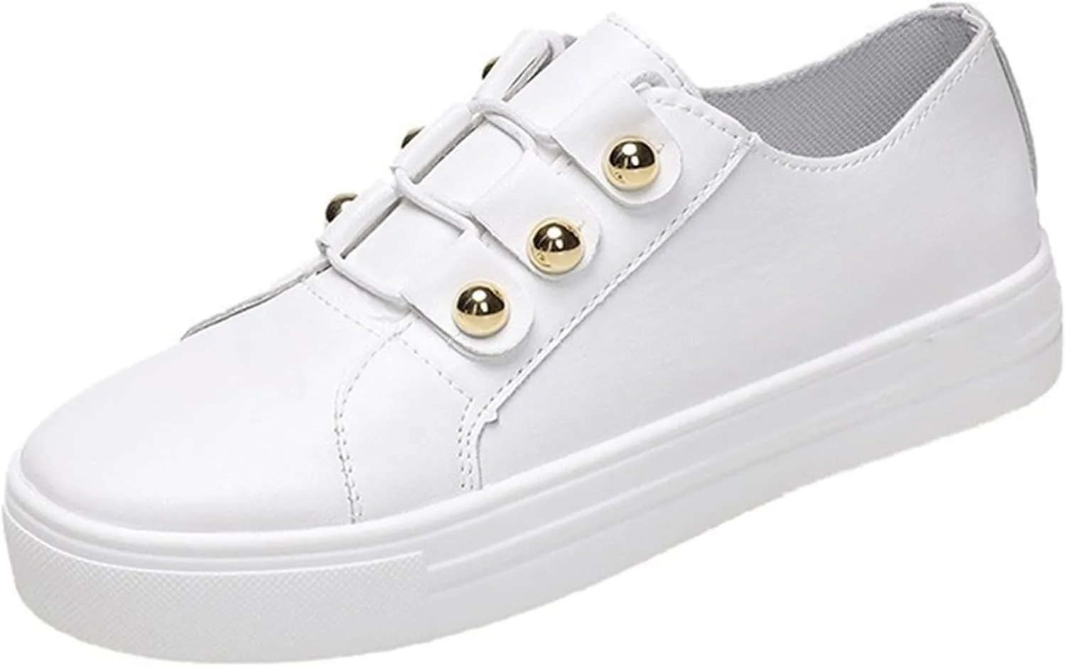 Ladmiple Sneakers For Women Slip On Low Top Casual Walking Shoes Dressy Summer Fashion Comfort Non Slip Flats Loafers