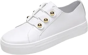 Ladmiple Sneakers For Women Slip On Low Top Casual Walking Shoes Dressy Summer Fashion Comfort Non Slip Flats Loafers