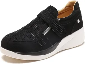 Ladmiple Sneakers For Women Walking Shoes Comfortable Slip on Fashion Casual Dressy Summer Low Top Platform Flats Loafer