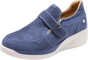 Ladmiple Sneakers For Women Walking Shoes Wide Width Glitter Shoes Slip On Casual Dressy Summer Fashion Flats Loafers