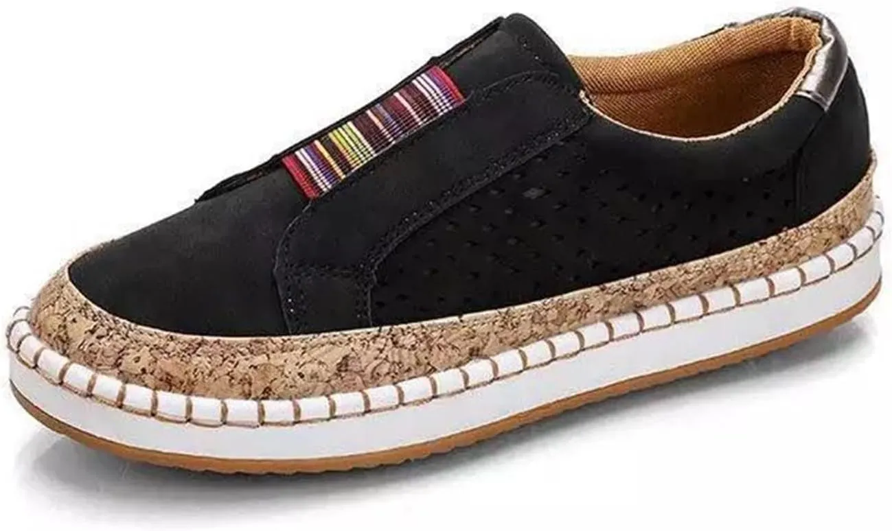Lausiuoe Shoes For Women Sneakers Cute Low Cut Canvas Walking Shoes Casual Fashion Soft Comfort Slip On Flat Loafers