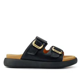Leather Dual-Strap Mules - GAB41508 / 326 989