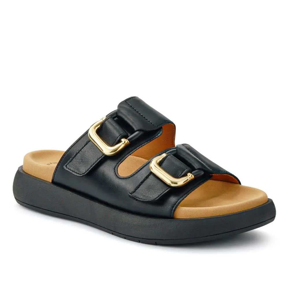 Leather Dual-Strap Mules - GAB41508 / 326 989