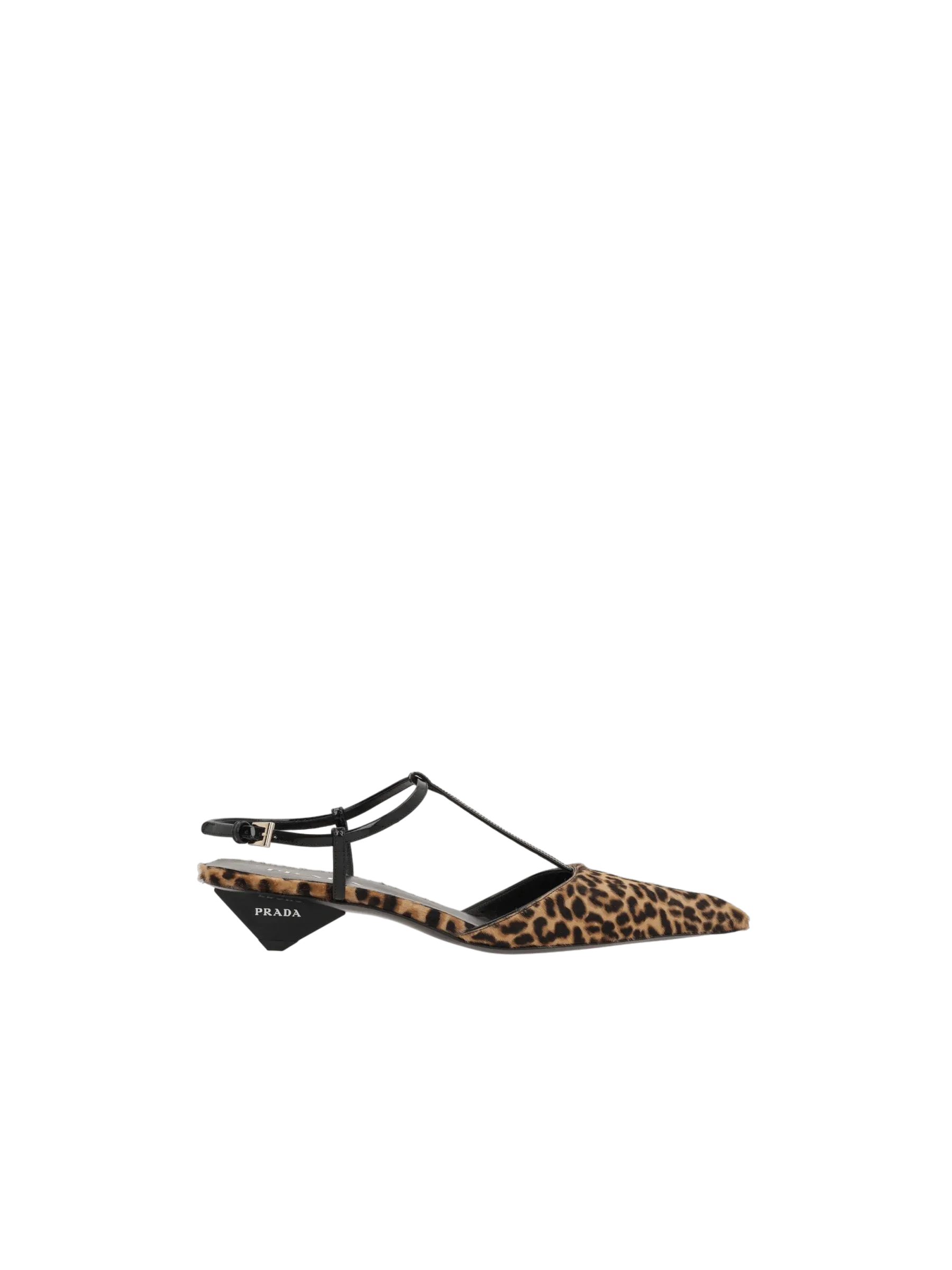 Leopard-Printed Calf Hair Slingbacks