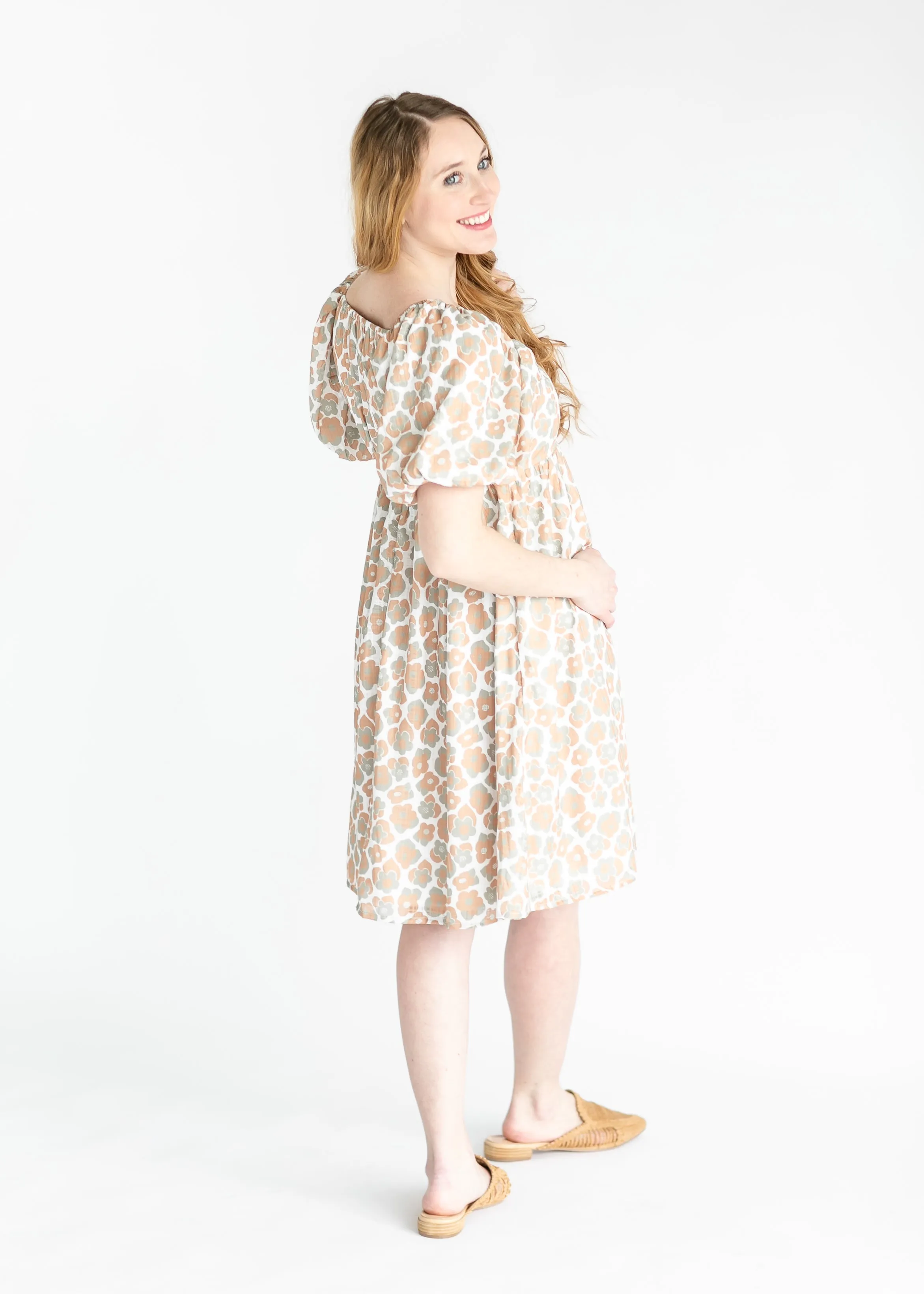 Lilypad Floral Print Midi Dress - FINAL SALE