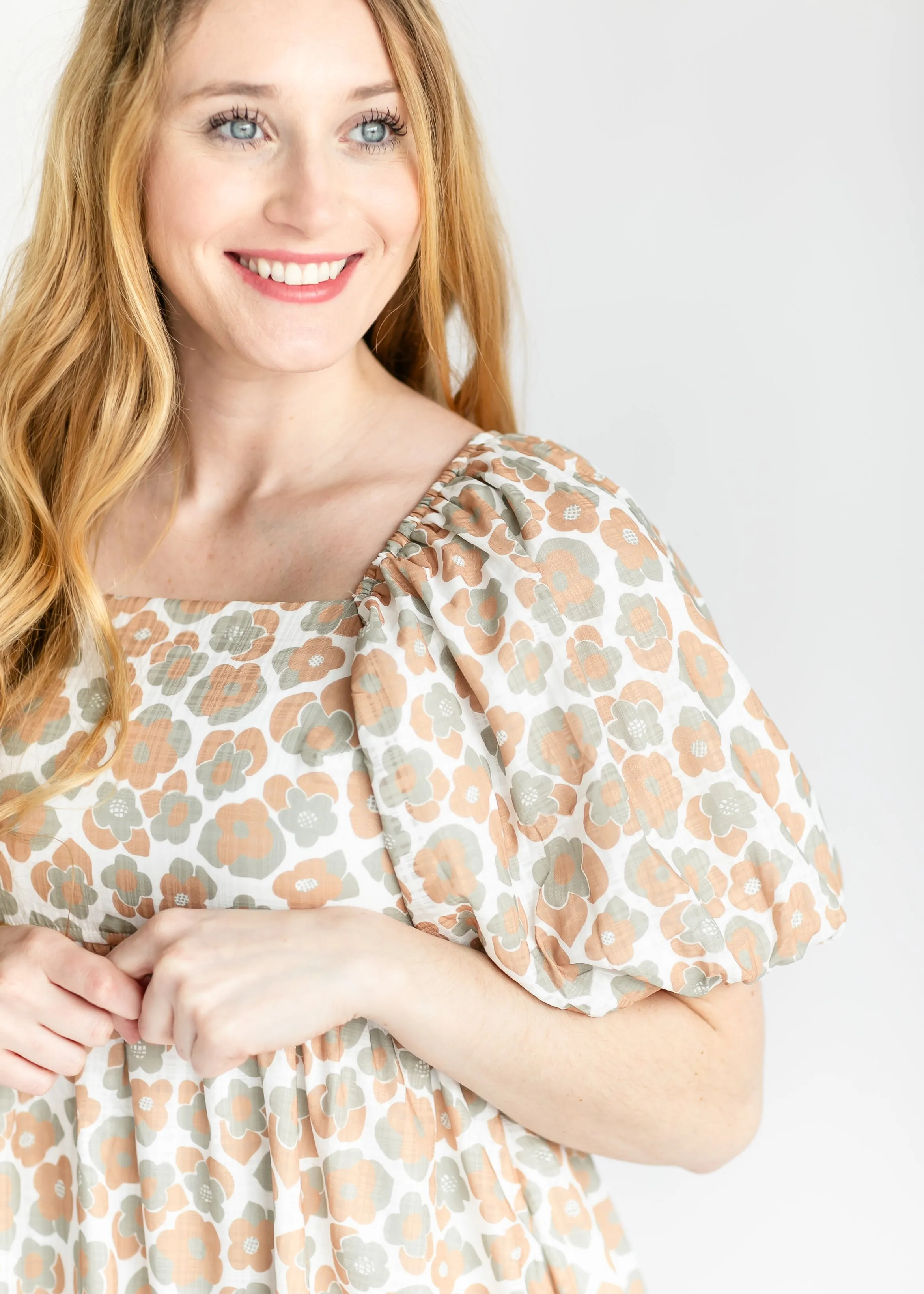 Lilypad Floral Print Midi Dress - FINAL SALE