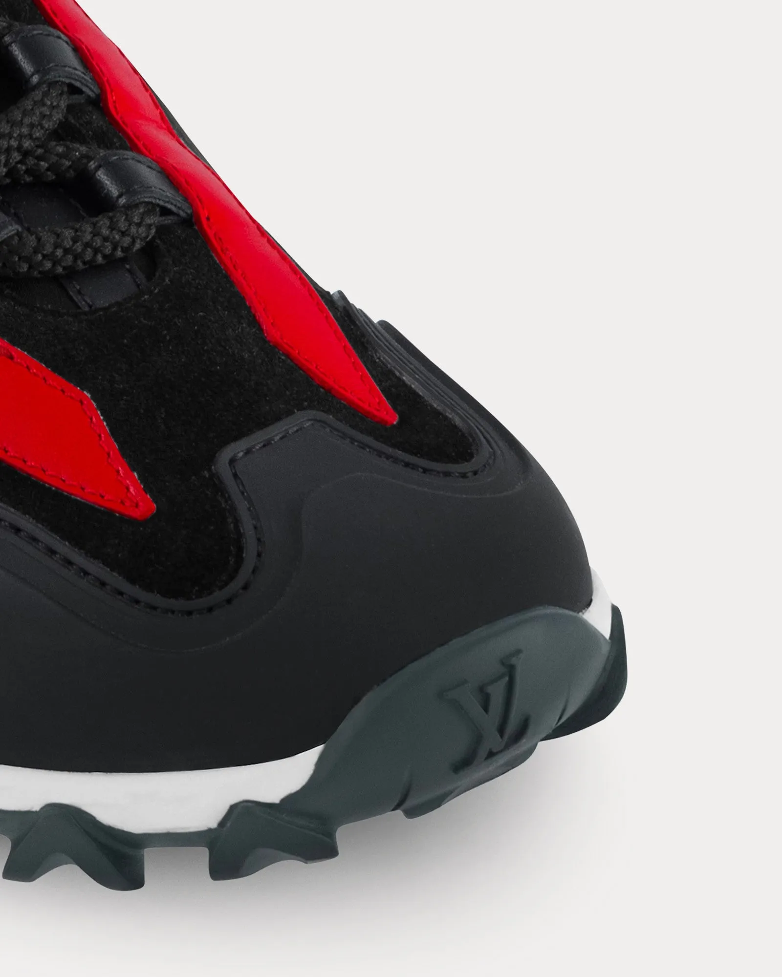 LV Rush Black / Red High Top Sneakers