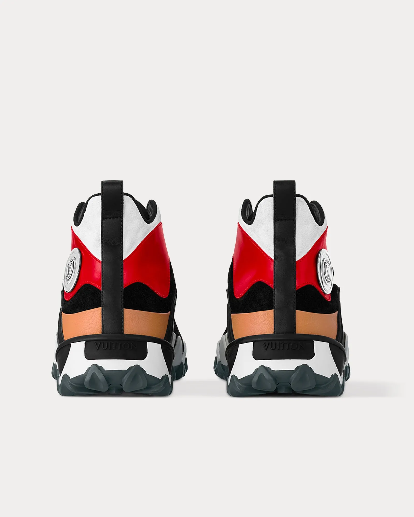 LV Rush Black / Red High Top Sneakers