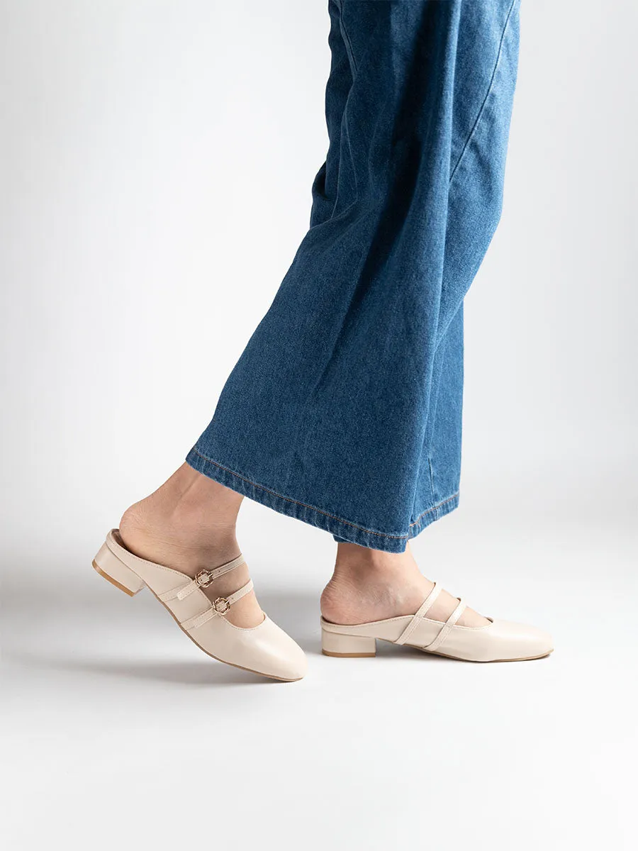 Milyy Mary Jane PU Mules