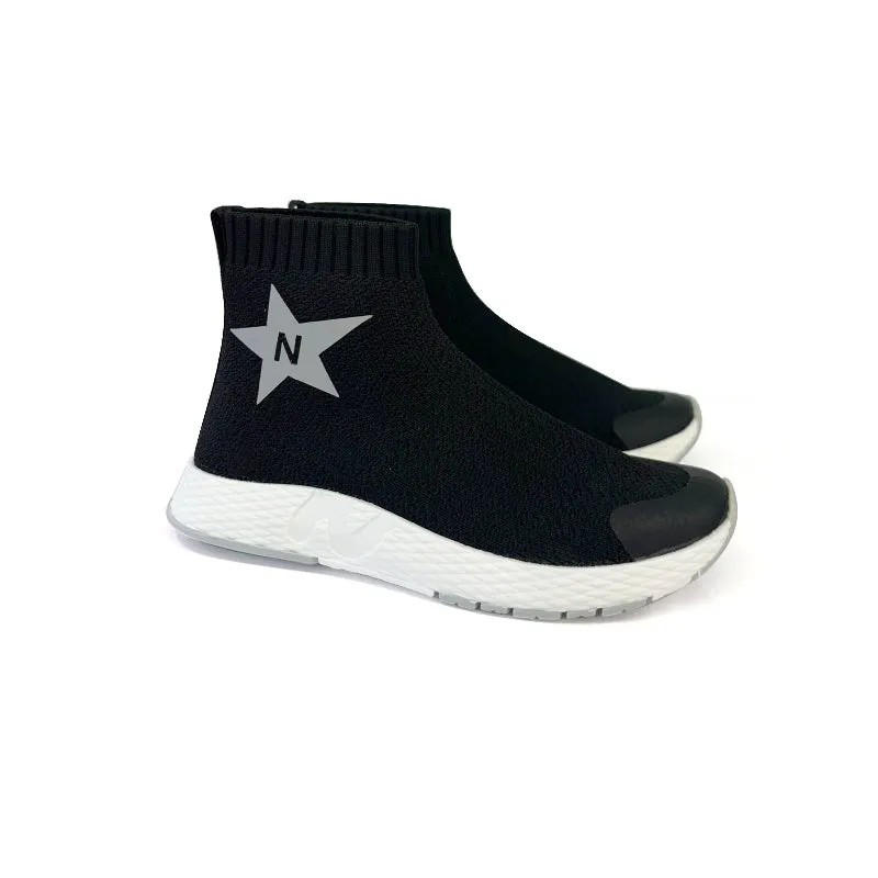 Naturino Nuvian Black Sock Sneaker