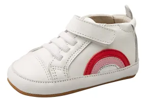 Old Soles Girl's 0069R Sunny Bub Sneakers, Snow/Bright Red/Pearlised Pink/Silver