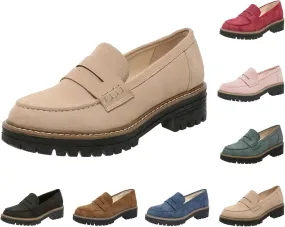 Orthoture-Orthopedic Platform Loafers Loafers Chunky Heel Slip-on Round Toe Comfort Loafer Platform Lightweight Loafers