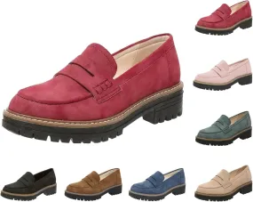 Orthoture-Orthopedic Platform Loafers Loafers Chunky Heel Slip-on Round Toe Comfort Loafer Platform Lightweight Loafers