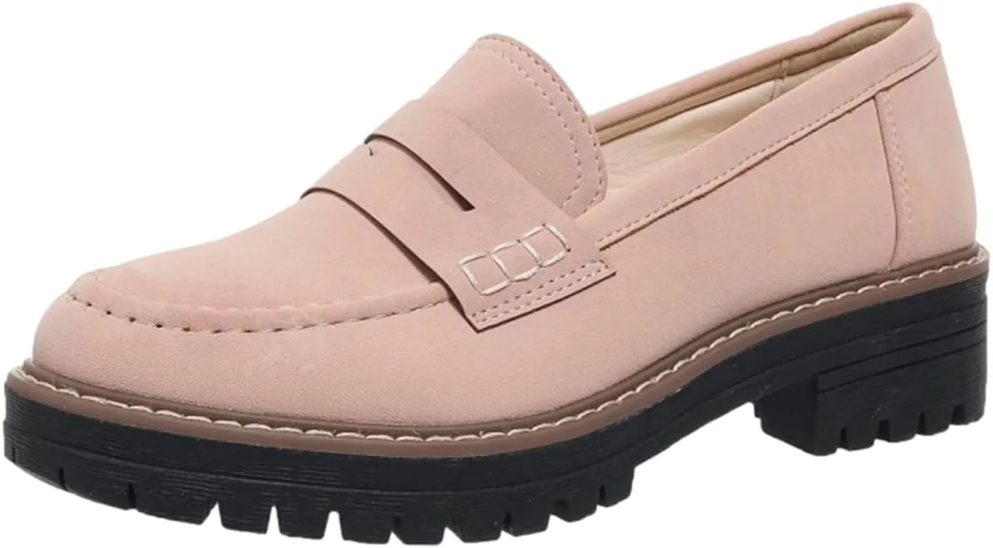 Orthoture Orthopedic Platform Loafers, Womens Loafers Comfortable, Lug Sole Loafers for Women, Platform Loafers for Women