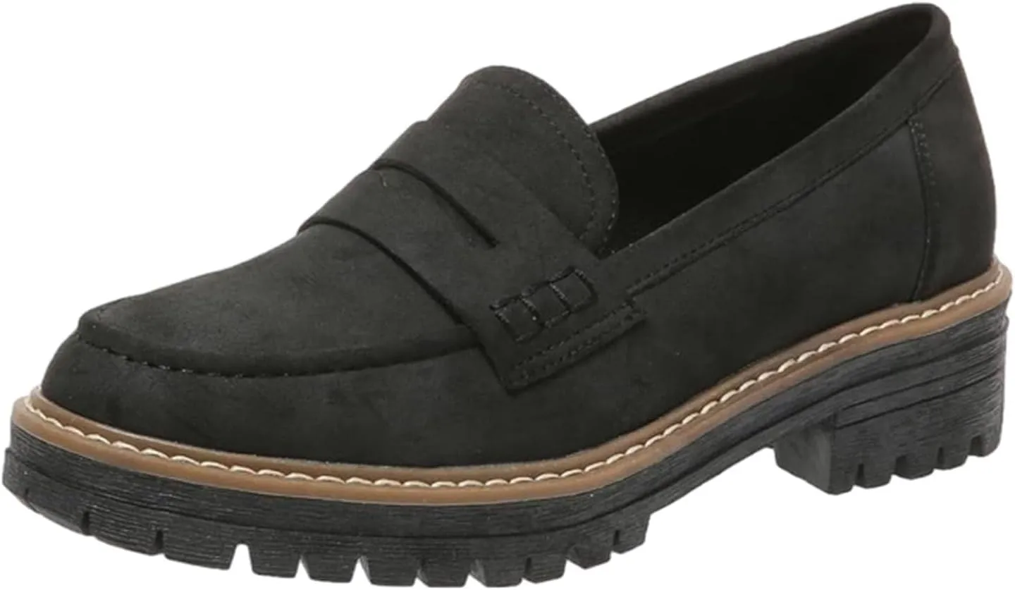 Orthoture Orthopedic Platform Loafers, Womens Loafers Comfortable, Lug Sole Loafers for Women, Platform Loafers for Women