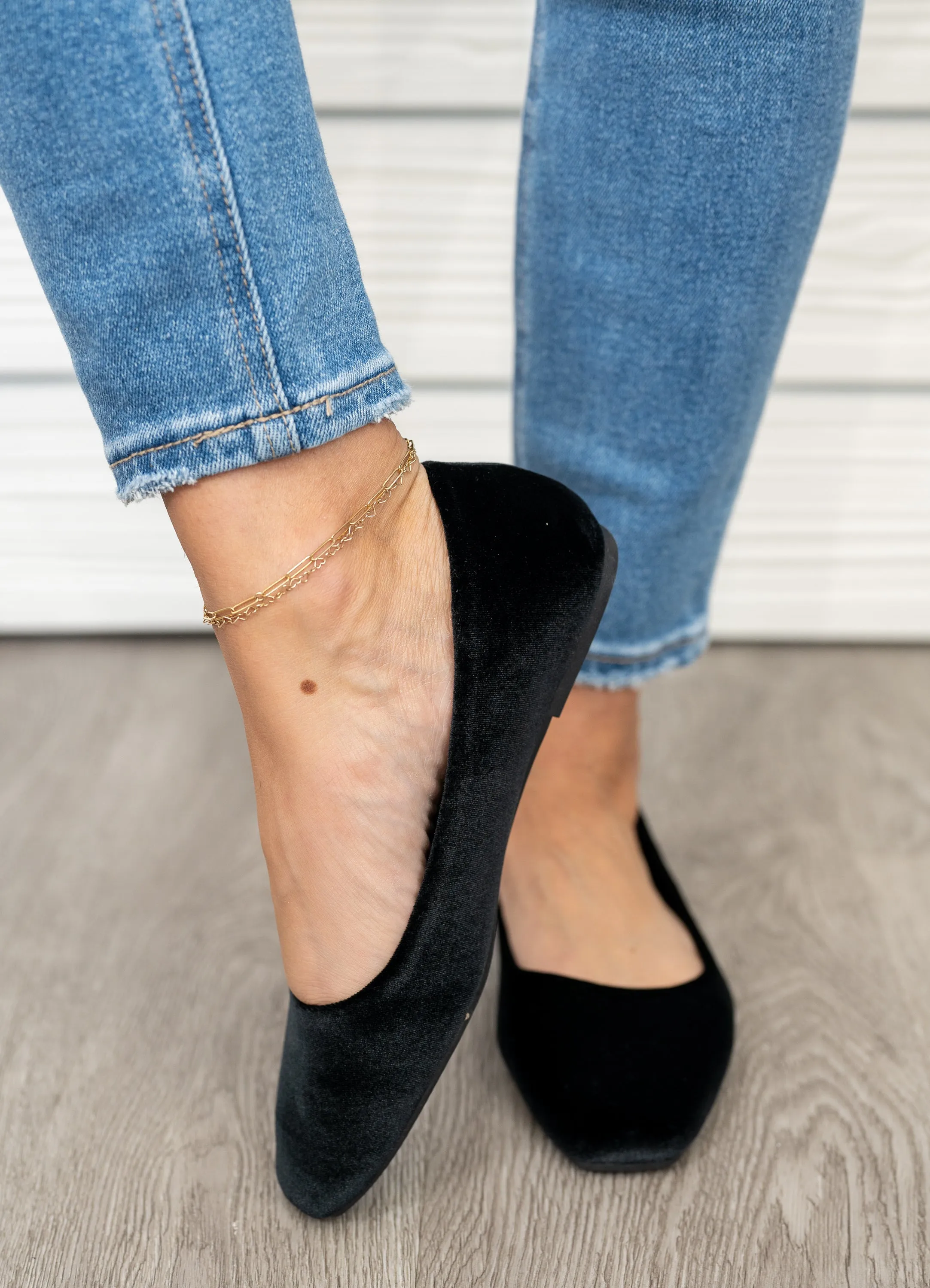 Over It Ballerina Flat - Black Velvet