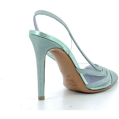 RF 3283 Mint Green Glitter Mersh High Heels