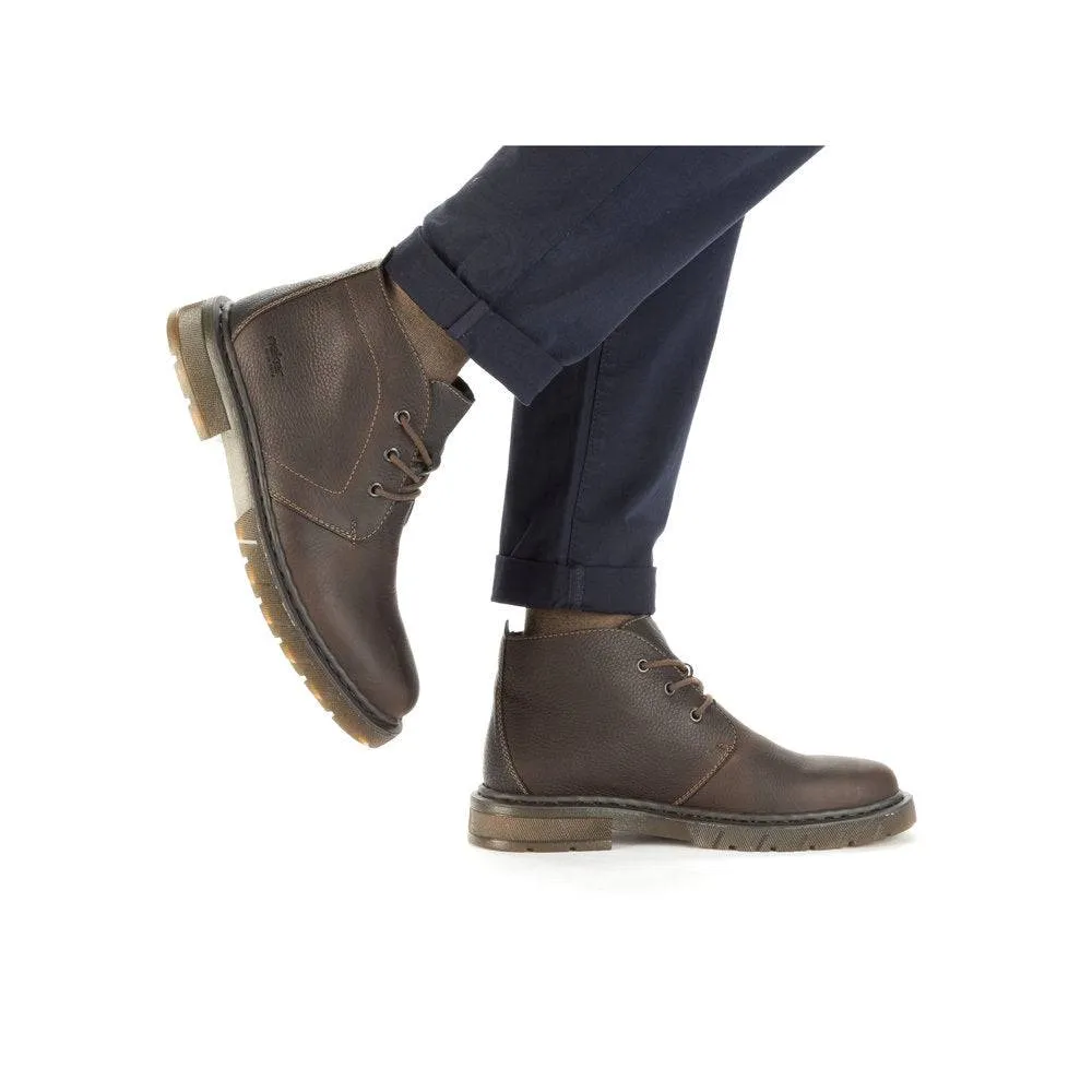 Rieker 31640-25 Mens Brown Leather Lace Up Ankle Boots