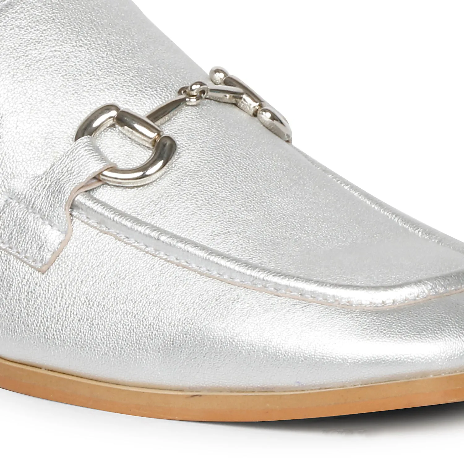 Savannah Metallic - Flat Mules - Silver