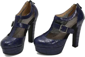 SHODENSE Women Vintage Chunky Platform Loafers Shoes Open Peep Toe Lace Up Platform Sandals Booties Mesh Cutout High Block Heel Oxford Loafers Crocodile Zipper Buckle Caged Sandal Sexy Chic 4-15 M US