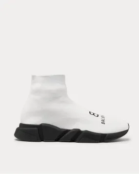 Speed Sock Logo-Print Stretch-Knit Slip-On  White high top sneakers